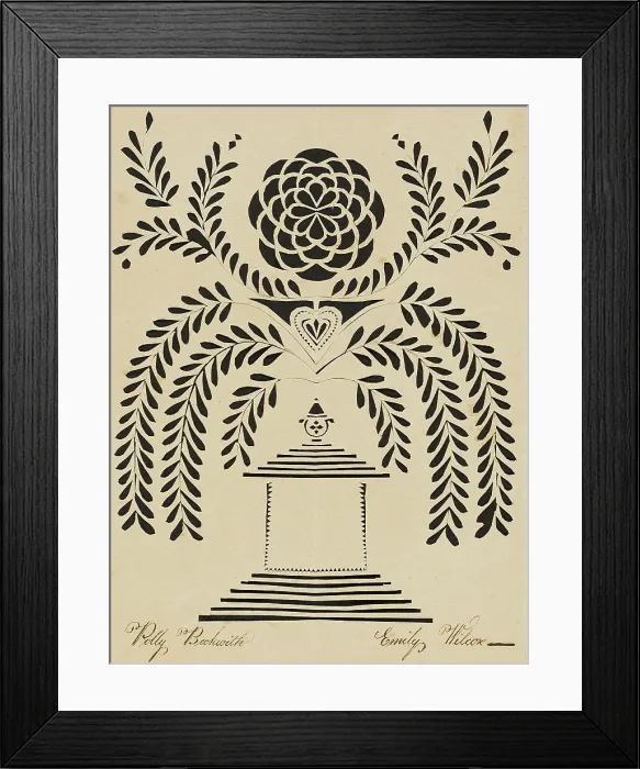 Framed Print : A Condolence Card, c. 1830. Creator: Emily Wilcox Framed Print : A Condolence Card, c. 1830. Creator: Emily Wilcox