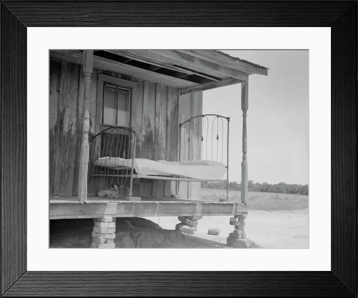 Framed Print : Home of white tenant farmer family, Newport, Oklahoma, 1937. Creator: Dorothea Lange Framed Print : Home of white tenant farmer family, Newport, Oklahoma, 1937. Creator: Dorothea Lange