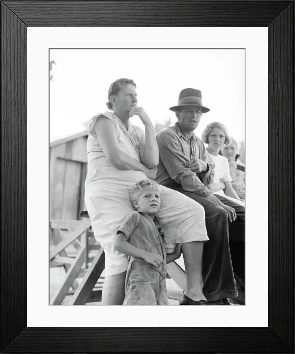 Framed Print : Ex-sharecroppers from Arkansas...cooperative experiment at Hill House, Mississippi, 1936. Creator: Dorothea Lange Framed Print : Ex-sharecroppers from Arkansas...cooperative experiment at Hill House, Mississippi, 1936. Creator: Dorothea Lange
