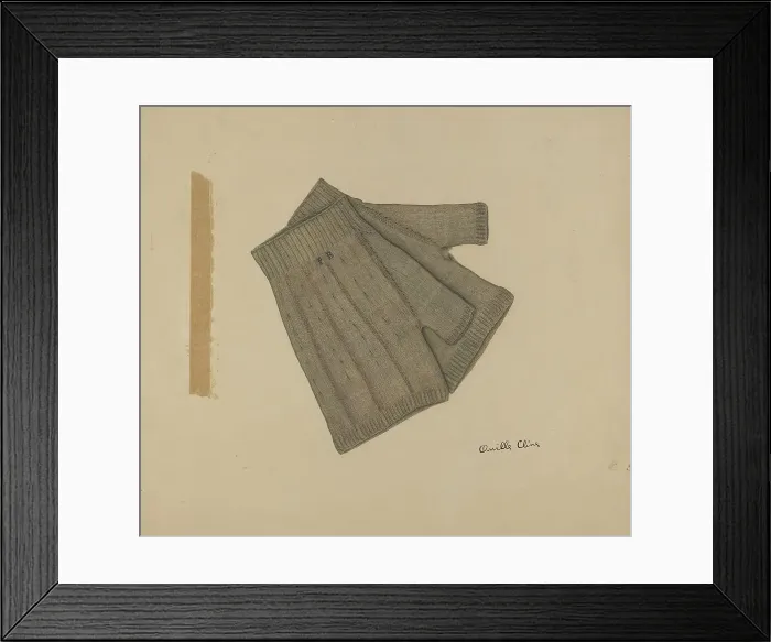 Framed Print : Shaker Gloves, c. 1941. Creator: Orville Cline Framed Print : Shaker Gloves, c. 1941. Creator: Orville Cline
