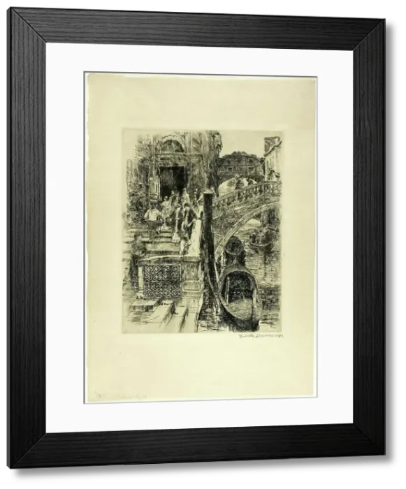 Framed Print : The Bridge of Sighs, 1883. Creator: Frank Duveneck Framed Print : The Bridge of Sighs, 1883. Creator: Frank Duveneck