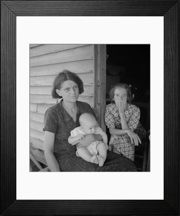 Framed Print : Landless family, Macon County, Georgia, 1937. Creator: Dorothea Lange Framed Print : Landless family, Macon County, Georgia, 1937. Creator: Dorothea Lange