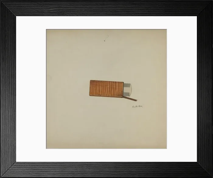 Framed Print : Shaker Comb and Case, c. 1941. Creator: Orville Cline Framed Print : Shaker Comb and Case, c. 1941. Creator: Orville Cline