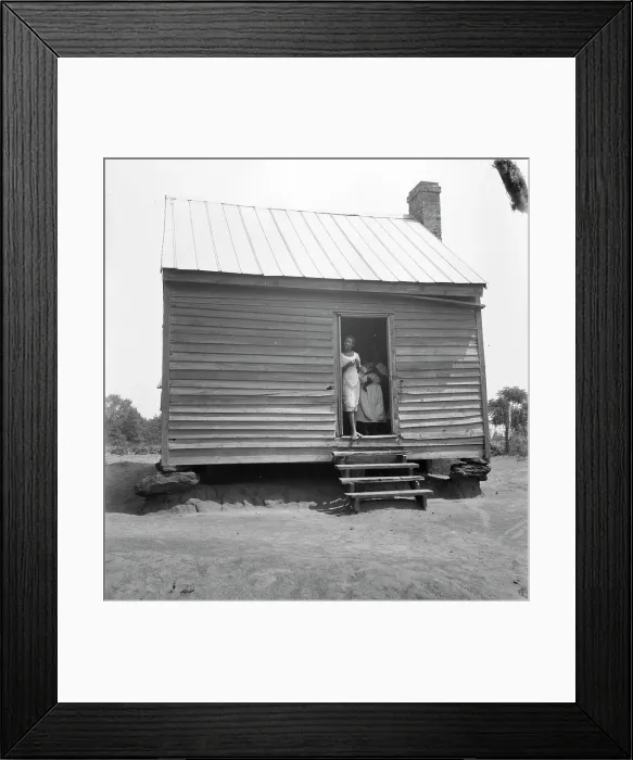 Framed Print : Peach picker's home near Muscella, Georgia, 1936. Creator: Dorothea Lange Framed Print : Peach picker's home near Muscella, Georgia, 1936. Creator: Dorothea Lange