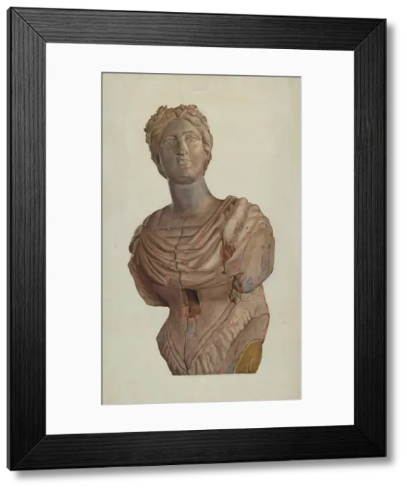 Framed Print : Figurehead, c. 1937. Creator: Frances Cohen Framed Print : Figurehead, c. 1937. Creator: Frances Cohen