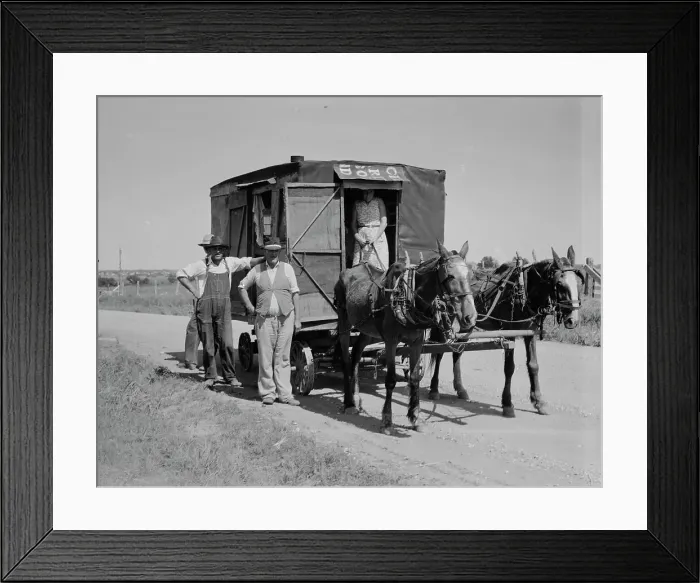 Framed Print : Bound for the wheat harvest, Southwestern Oklahoma, 1937. Creator: Dorothea Lange Framed Print : Bound for the wheat harvest, Southwestern Oklahoma, 1937. Creator: Dorothea Lange