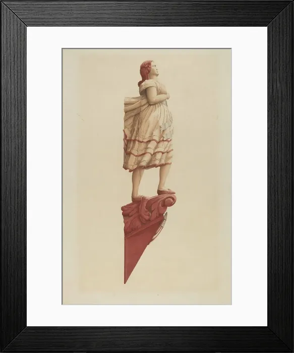 Framed Print : Figurehead from Union, c. 1938. Creator: Frances Cohen. Figurehead from Union, c. 1938. Creator: Frances Cohen Framed Print : Figurehead from Union, c. 1938. Creator: Frances Cohen. Figurehead from Union, c. 1938. Creator: Frances Cohen