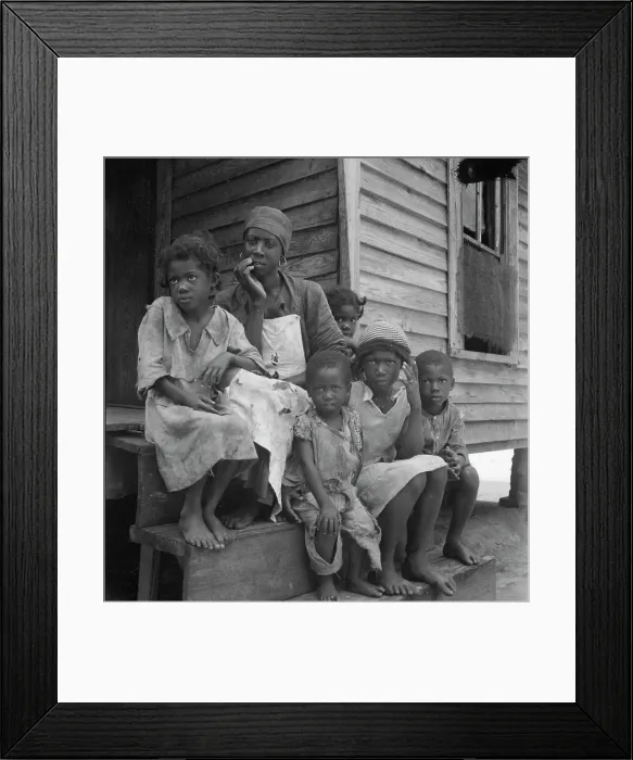 Framed Print : Turpentine worker's family near Cordele, Alabama, 1936. Creator: Dorothea Lange Framed Print : Turpentine worker's family near Cordele, Alabama, 1936. Creator: Dorothea Lange