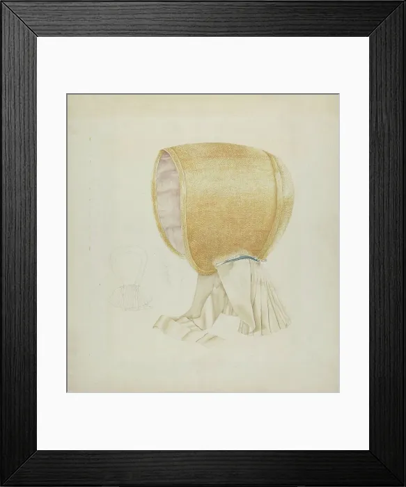 Framed Print : Shaker Bonnet, c. 1936. Creator: Frances Cohen