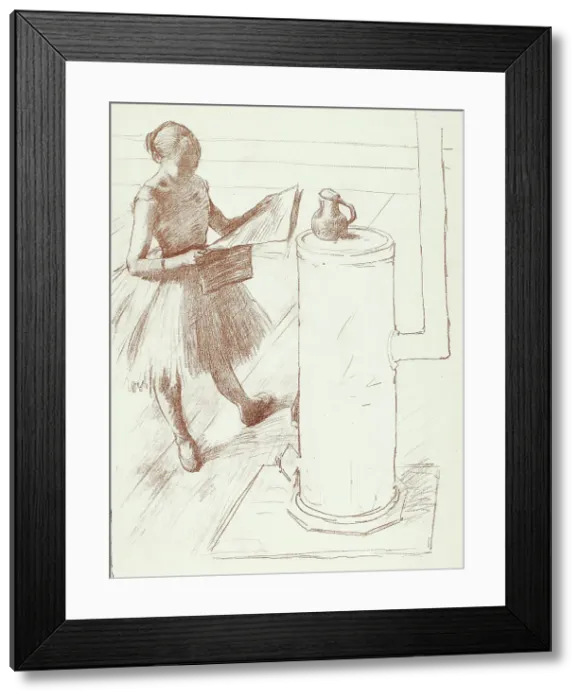 Framed Print : Dancer by the Stove, 1889–90. Creator: Georges William Thornley Framed Print : Dancer by the Stove, 1889–90. Creator: Georges William Thornley