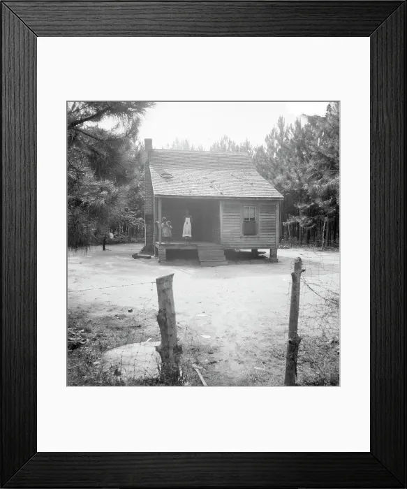 Framed Print : Home of turpentine worker near Cordele, Alabama, 1936. Creator: Dorothea Lange Framed Print : Home of turpentine worker near Cordele, Alabama, 1936. Creator: Dorothea Lange