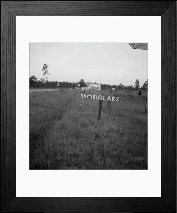 Framed Print : Georgia road sign, 1937. Creator: Dorothea Lange Framed Print : Georgia road sign, 1937. Creator: Dorothea Lange