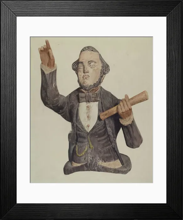 Framed Print : Figurehead: Abe Lincoln, c. 1936. Creator: Frances Cohen Framed Print : Figurehead: Abe Lincoln, c. 1936. Creator: Frances Cohen