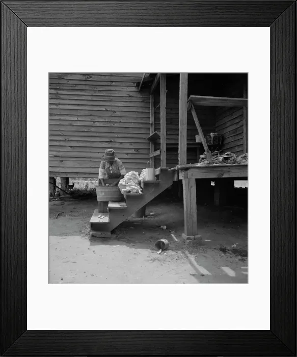 Framed Print : Washing facilities on a Greene County, Georgia, tenant farm, 1937. Creator: Dorothea Lange