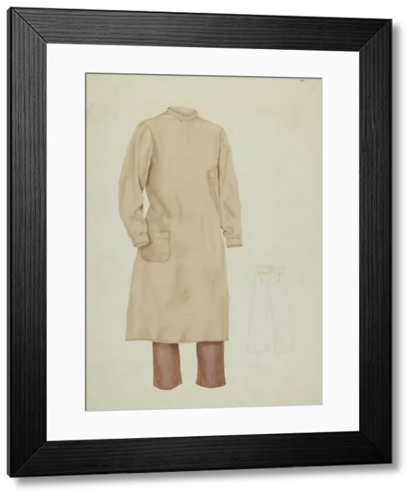 Framed Print : Man's Smock and Trousers, c. 1936. Creator: Frances Cohen Framed Print : Man's Smock and Trousers, c. 1936. Creator: Frances Cohen
