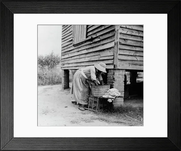 Framed Print : Washing facilities on a Greene County, Georgia, tenant farm, 1937. Creator: Dorothea Lange Framed Print : Washing facilities on a Greene County, Georgia, tenant farm, 1937. Creator: Dorothea Lange