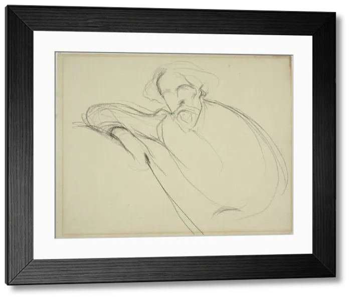 Framed Print : Study of Alphonse Daudet, c. 1893. Creator: Eugene Carriere Framed Print : Study of Alphonse Daudet, c. 1893. Creator: Eugene Carriere
