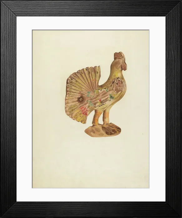 Framed Print : Wooden Chicken, 1935 / 1942. Creator: Frances Cohen Framed Print : Wooden Chicken, 1935 / 1942. Creator: Frances Cohen