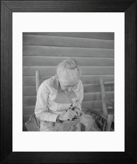 Framed Print : Southern lady of the old school on veranda...at the Wray Plantation, Georgia, 1937. Creator: Dorothea Lange Framed Print : Southern lady of the old school on veranda...at the Wray Plantation, Georgia, 1937. Creator: Dorothea Lange