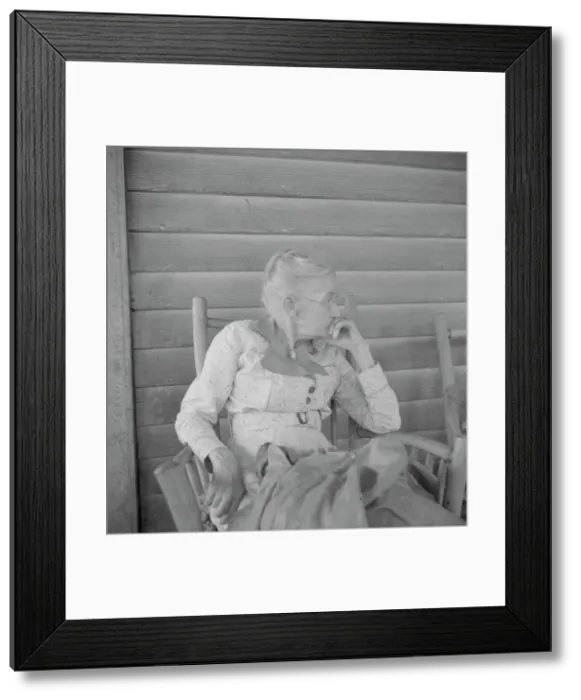 Framed Print : Southern lady of the old school on the veranda...of the Wray Plantation, Georgia, 1937. Creator: Dorothea Lange Framed Print : Southern lady of the old school on the veranda...of the Wray Plantation, Georgia, 1937. Creator: Dorothea Lange