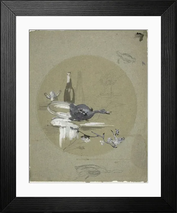 Framed Print : Design for a China Plate, c. 1882. Creator: Eugene Carriere Framed Print : Design for a China Plate, c. 1882. Creator: Eugene Carriere