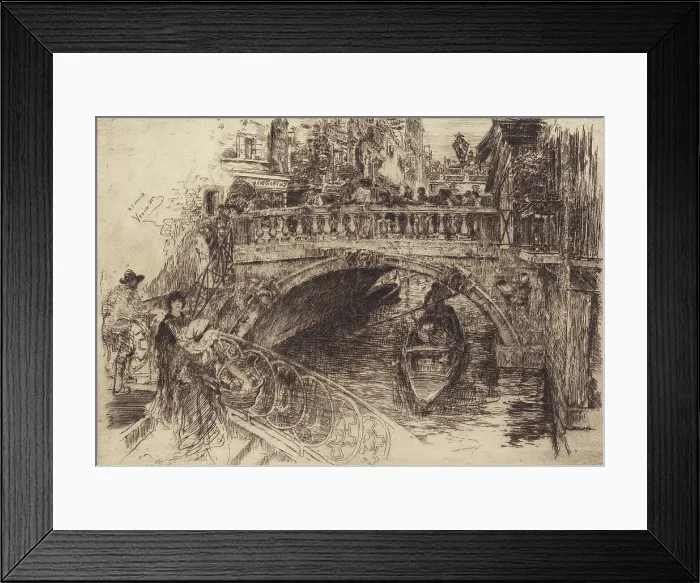 Framed Print : Venetian Bridge, 1884. Creator: Frank Duveneck