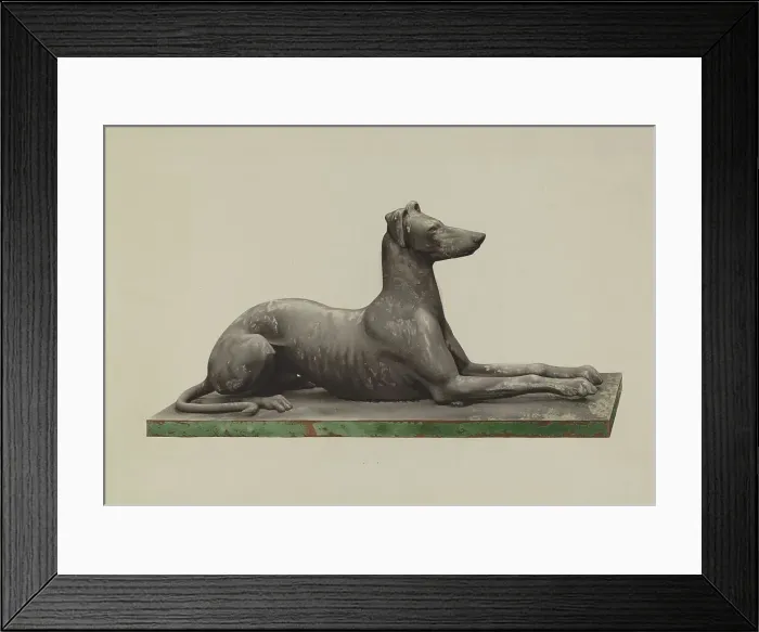 Framed Print : Garden Ornament (Greyhound), c. 1939. Creator: George Constantine;Constantine, George Framed Print : Garden Ornament (Greyhound), c. 1939. Creator: George Constantine;Constantine, George