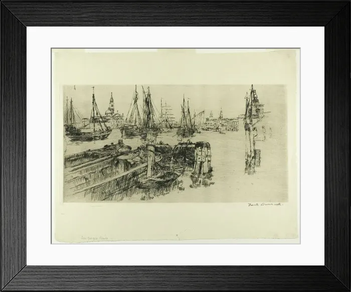 Framed Print : Shipping on the Giudeca (The Docks), 1883. Creator: Frank Duveneck Framed Print : Shipping on the Giudeca (The Docks), 1883. Creator: Frank Duveneck