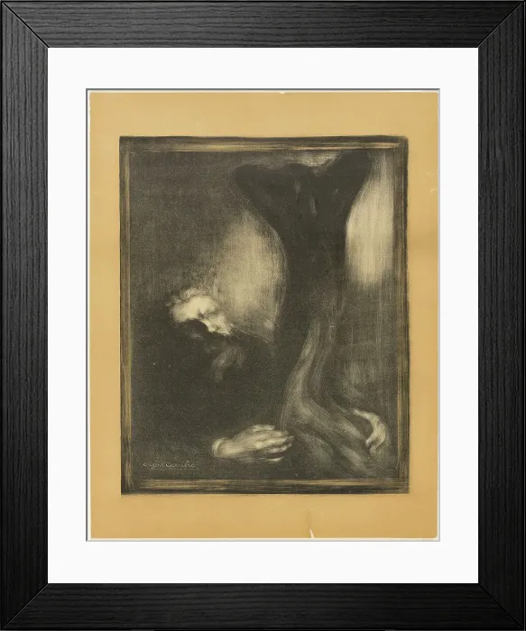 Framed Print : Rodin Sculpting, 1900. Creator: Eugene Carriere Framed Print : Rodin Sculpting, 1900. Creator: Eugene Carriere