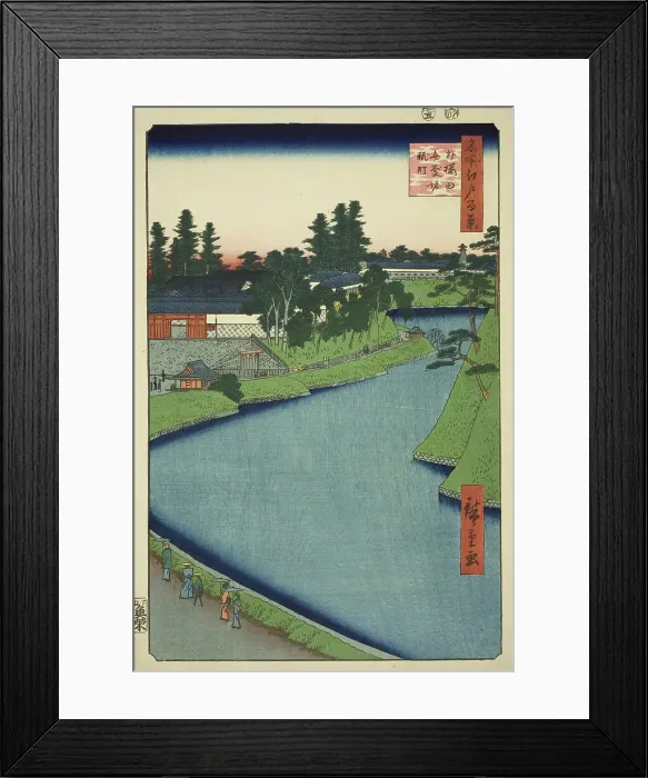Framed Print : Benkei Moat from Soto-Sakurada to Kojimachi (Soto Sakurada Benkeibori Kojimachi)... 1856. Creator: Ando Hiroshige Framed Print : Benkei Moat from Soto-Sakurada to Kojimachi (Soto Sakurada Benkeibori Kojimachi)... 1856. Creator: Ando Hiroshige