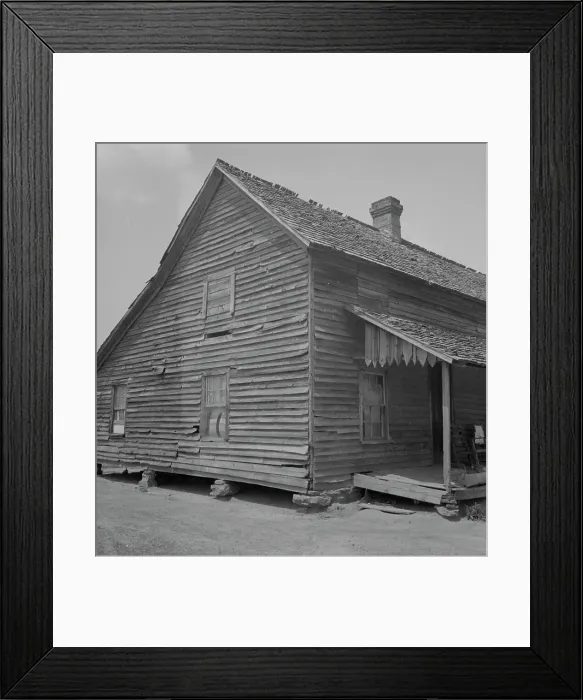 Framed Print : White sharecropper's house near Gaffney, South Carolina, 1937. Creator: Dorothea Lange Framed Print : White sharecropper's house near Gaffney, South Carolina, 1937. Creator: Dorothea Lange