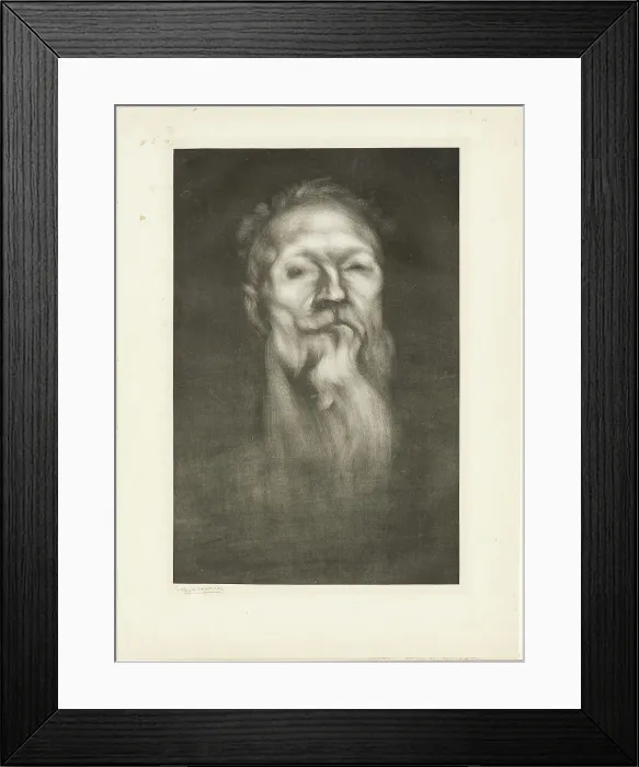 Framed Print : Portrait of Auguste Rodin, 1897. Creator: Eugene Carriere Framed Print : Portrait of Auguste Rodin, 1897. Creator: Eugene Carriere