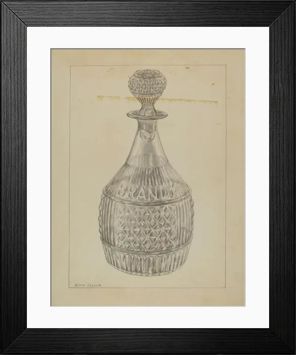 Framed Print : Decanter, c. 1937. Creator: John Dana Framed Print : Decanter, c. 1937. Creator: John Dana