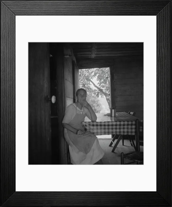 Framed Print : Grandmother of fifty-six children, mother of fourteen... near Chesnee, South Carolina, 1937. Creator: Dorothea Lange Framed Print : Grandmother of fifty-six children, mother of fourteen... near Chesnee, South Carolina, 1937. Creator: Dorothea Lange