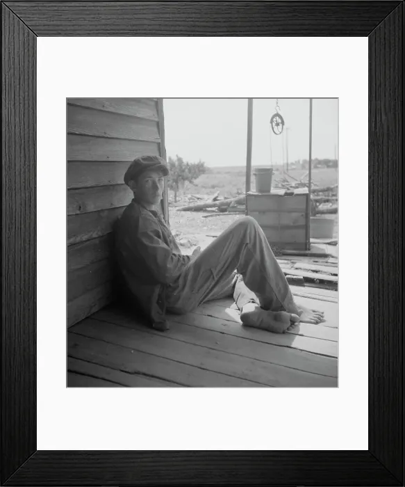 Framed Print : Sharecropper boy near Chesnee, South Carolina, 1937. Creator: Dorothea Lange Framed Print : Sharecropper boy near Chesnee, South Carolina, 1937. Creator: Dorothea Lange