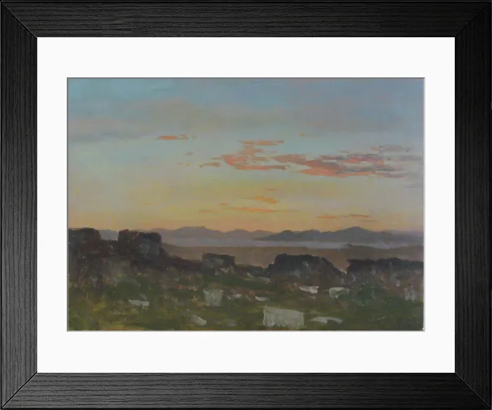 Framed Print : Orange Sky with Scattered Clouds, Greece, February 22, 1878. Creator: Lockwood de Forest Framed Print : Orange Sky with Scattered Clouds, Greece, February 22, 1878. Creator: Lockwood de Forest