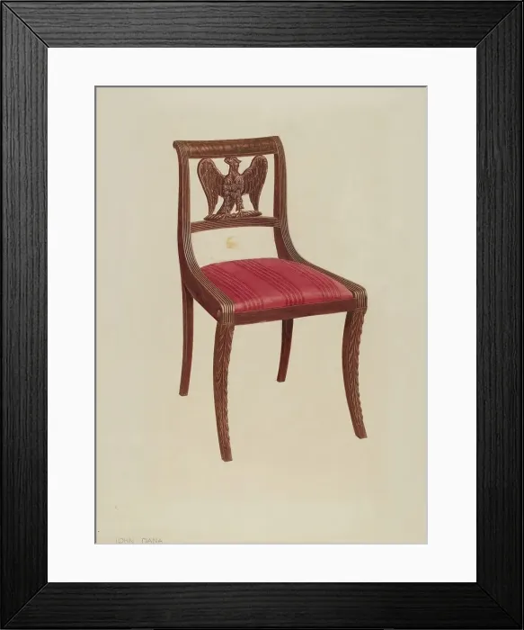 Framed Print : Side Chair, c. 1939. Creator: John Dana Framed Print : Side Chair, c. 1939. Creator: John Dana