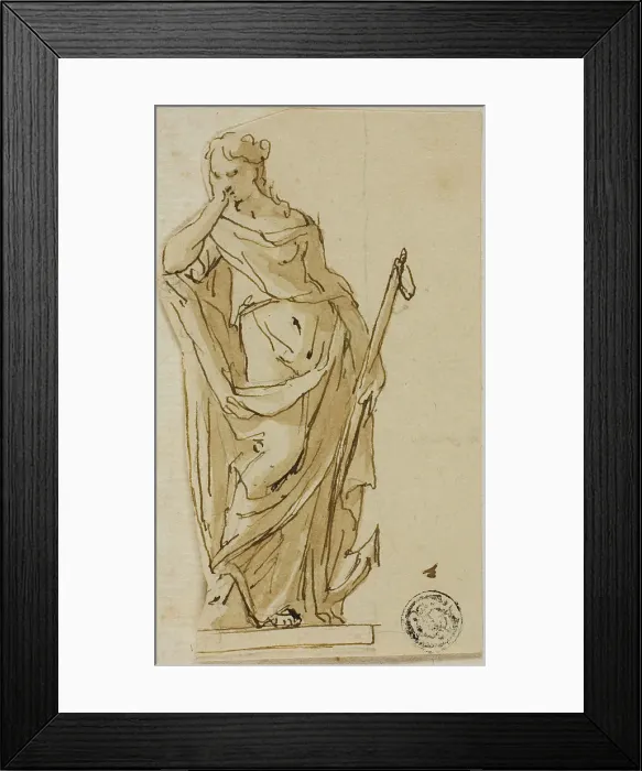 Framed Print : Hope: Design for the Unexecuted Monument to the First Duke of Marlborough, c. 1733. Creators: John Michael Rysbrack, Sir James Thornhill Framed Print : Hope: Design for the Unexecuted Monument to the First Duke of Marlborough, c. 1733. Creators: John Michael Rysbrack, Sir James Thornhill