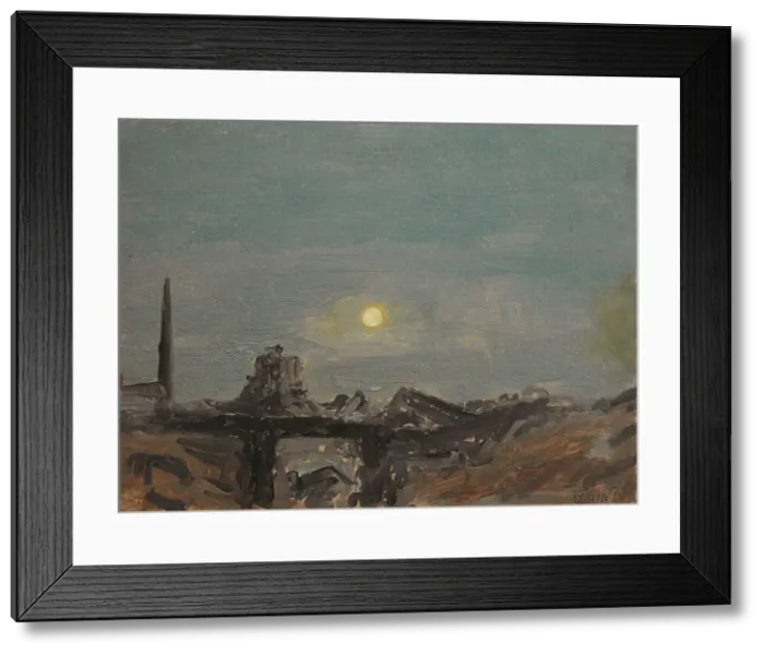 Framed Print : Full Moon Over Luxor Ruins, Off the Nile, February 9, 1876. Creator: Lockwood de Forest Framed Print : Full Moon Over Luxor Ruins, Off the Nile, February 9, 1876. Creator: Lockwood de Forest