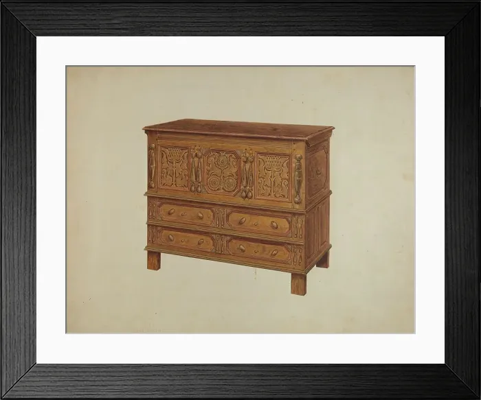 Framed Print : Chest, c. 1938. Creator: John Dana Framed Print : Chest, c. 1938. Creator: John Dana