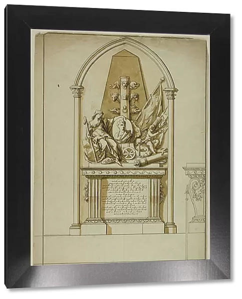 Design for an Unexecuted Funerary Monument for the First Duke of Marlborough, n.d. Creators: John Michael Rysbrack, Sir James Thornhill