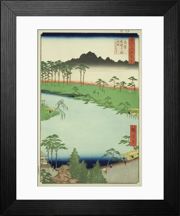 Framed Print : Kumano Junisha Shrine in Tsunohazu, Popularly Known as Juniso (Tsunohazu Kumano Junisha, z... 1856. Creator: Ando Hiroshige) Framed Print : Kumano Junisha Shrine in Tsunohazu, Popularly Known as Juniso (Tsunohazu Kumano Junisha, z... 1856. Creator: Ando Hiroshige)