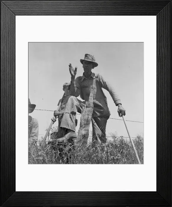 Framed Print : Day laborer near Oil City, Carter County, Oklahoma, 1937. Creator: Dorothea Lange Framed Print : Day laborer near Oil City, Carter County, Oklahoma, 1937. Creator: Dorothea Lange