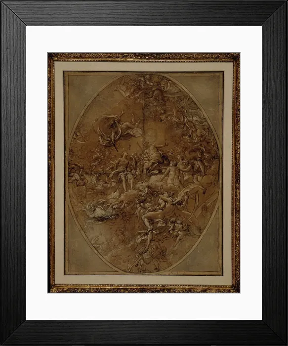 Framed Print : Olympus, 1743 / 1744. Creator: Lorenzo De Ferrari Framed Print : Olympus, 1743 / 1744. Creator: Lorenzo De Ferrari