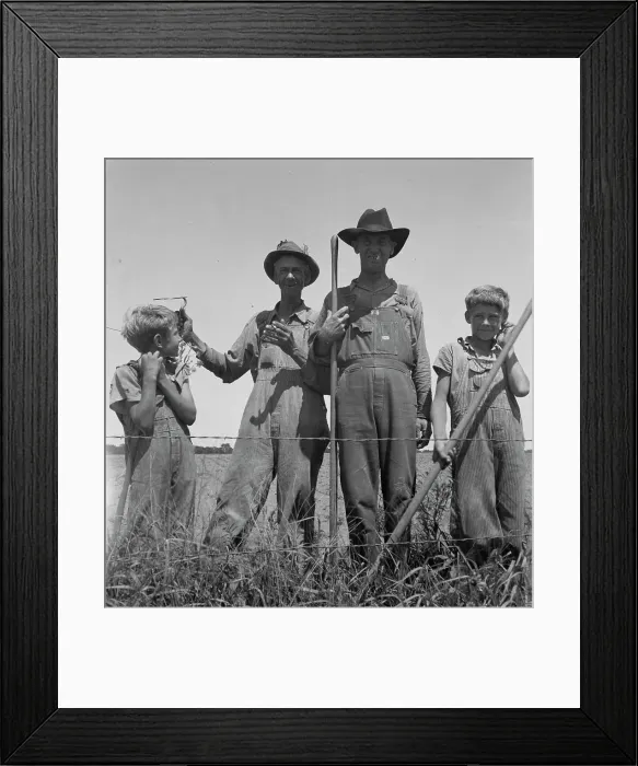 Framed Print : Cotton farmers near Oil City, Carter County, Oklahoma, 1937. Creator: Dorothea Lange Framed Print : Cotton farmers near Oil City, Carter County, Oklahoma, 1937. Creator: Dorothea Lange