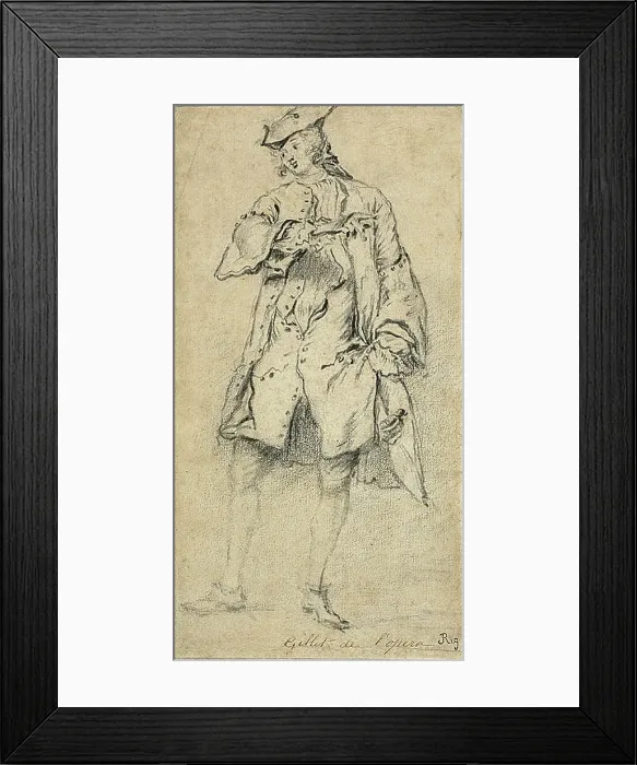 Framed Print : Young Man Standing, 18th century. Creator: Nicolas Lancret Framed Print : Young Man Standing, 18th century. Creator: Nicolas Lancret