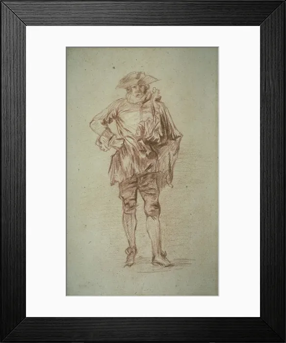 Framed Print : Standing Gentleman, n.d. Creator: Nicolas Lancret Framed Print : Standing Gentleman, n.d. Creator: Nicolas Lancret