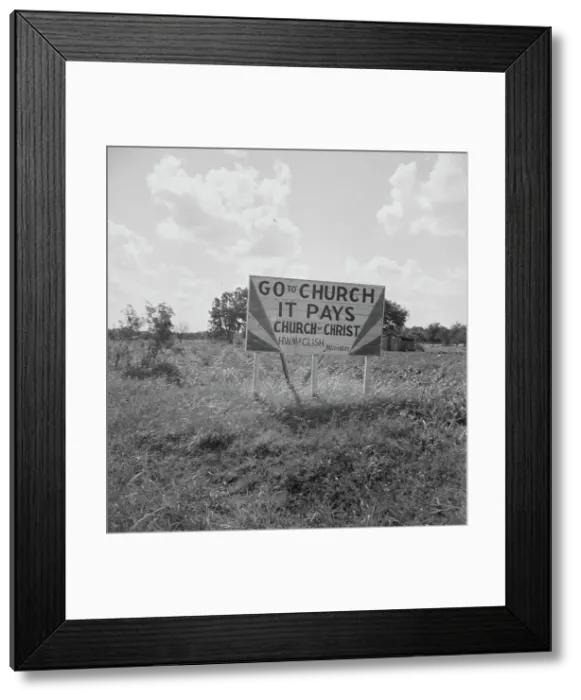 Framed Print : Georgia road sign, 1937. Creator: Dorothea Lange Framed Print : Georgia road sign, 1937. Creator: Dorothea Lange