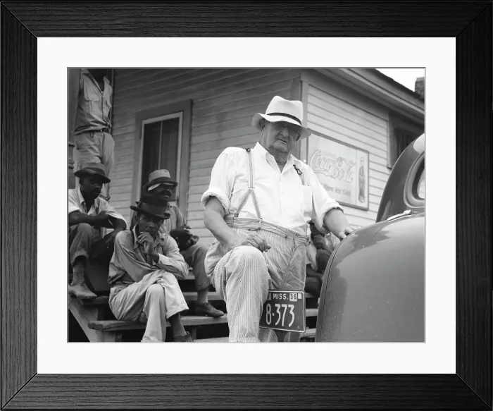 Framed Print : Plantation overseer, Mississippi Delta, near Clarksdale, Mississippi, 1936. Creator: Dorothea Lange Framed Print : Plantation overseer, Mississippi Delta, near Clarksdale, Mississippi, 1936. Creator: Dorothea Lange