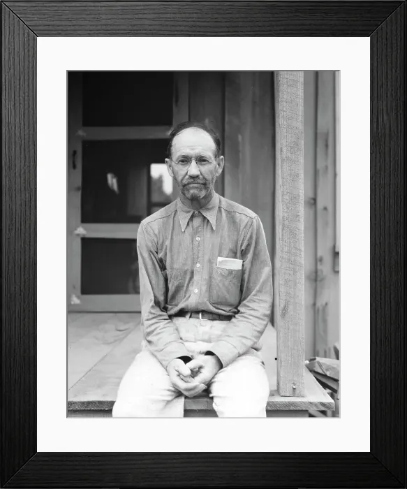 Framed Print : President of the Southern Tenant Farmers Union at Hill House, Mississippi, 1936. Creator: Dorothea Lange Framed Print : President of the Southern Tenant Farmers Union at Hill House, Mississippi, 1936. Creator: Dorothea Lange